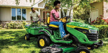 lawn tractor, lawn mower, riding lawn mower